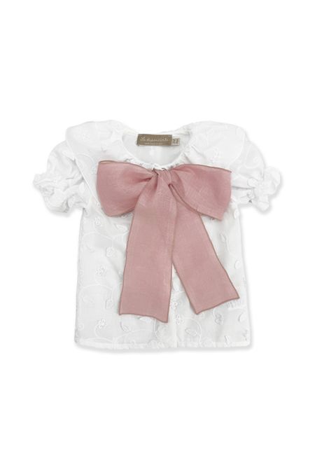 Camicia ricamata con fiocco LA STUPENDERIA | 2TJCM82I14